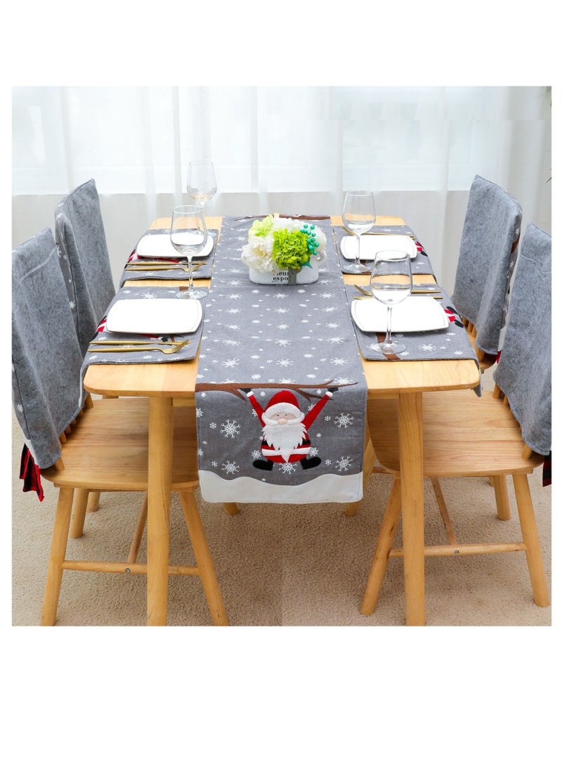 واي آند دي Christmas table runners runner for family christmas holiday dinner party decoration 34*180cm - Image 2