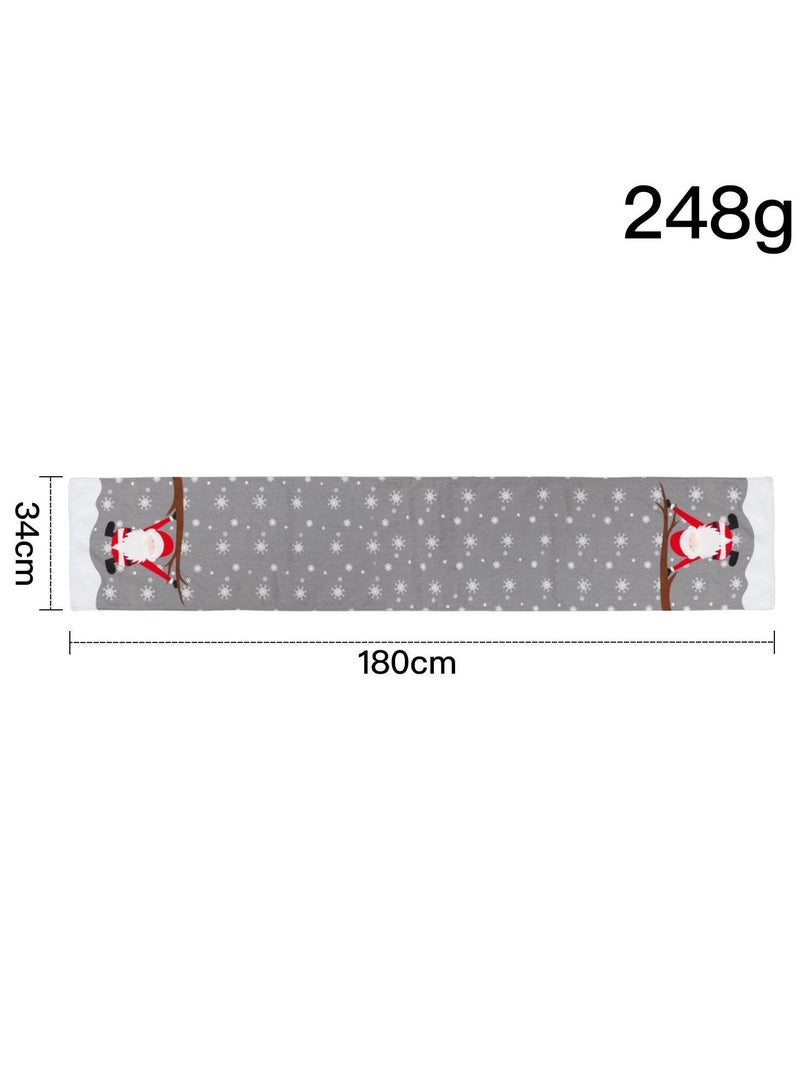 واي آند دي Christmas table runners runner for family christmas holiday dinner party decoration 34*180cm - Image 5