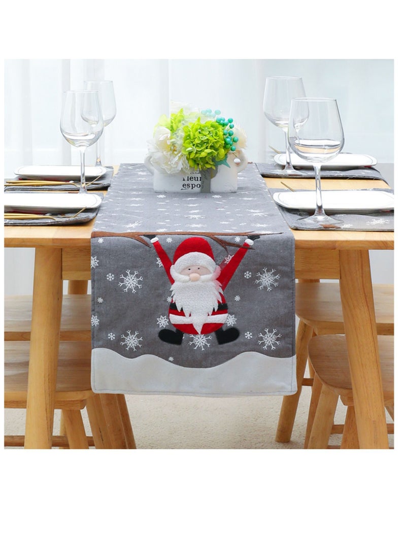 واي آند دي Christmas table runners runner for family christmas holiday dinner party decoration 34*180cm - Image 1