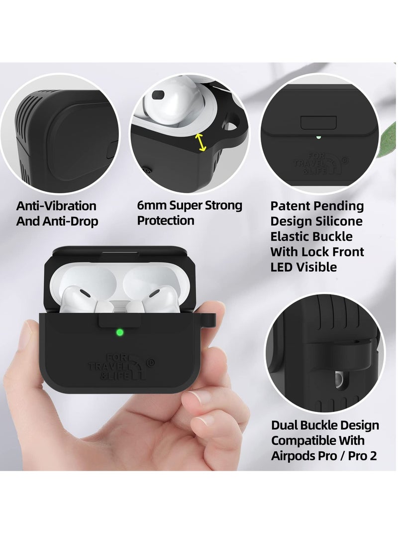 Generic - Headphone Protective Cover, Compatible with AirPods Pro 2nd/1st Generation Case Cover, Rugged Military Grade Protective Cover, with Apple AirPods Pro 2022/2019 Charging Case - Image 1