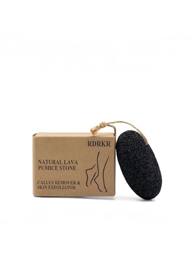 RDRKR Pumice Stone Foot and Hand Scrubber Natural Lava Stone for Callus Remover Foot Exfoliation Hand Scrub Pedicure Tool Dry Skin Remover Promote Healthy Foot and Hand Care Black - Image 1