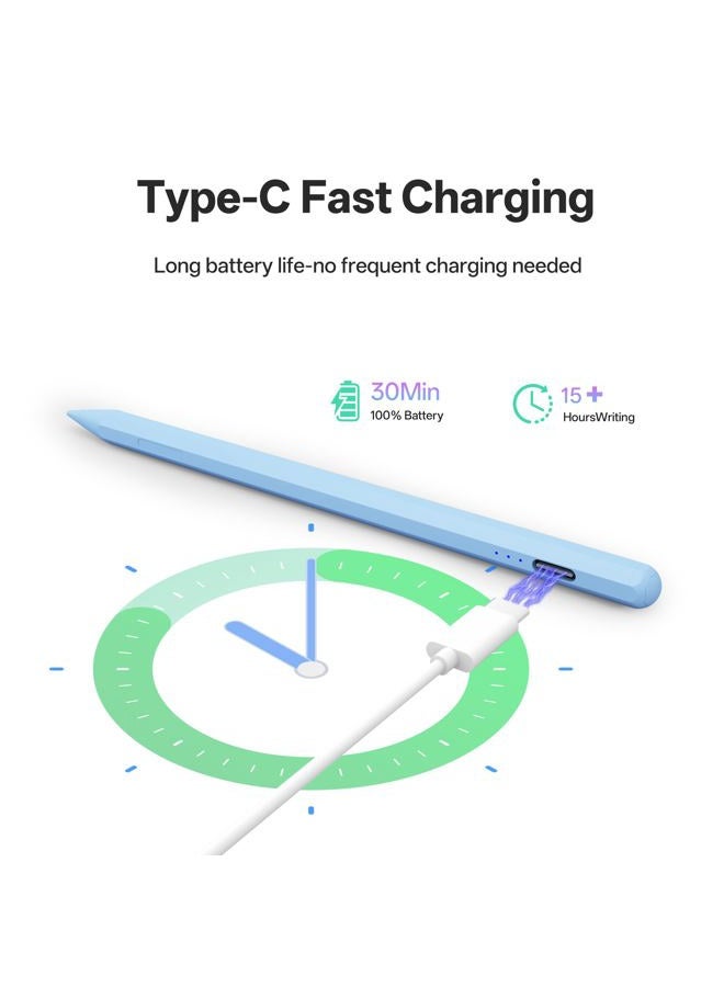ANYQOO Stylus Pen for iPad (2018-2026), Active Pencil with Fast Charging, Tilt Sensitivity, Palm Rejection, 20H Battery, Magnetic, Compatible with iPad 6-11th, Pro 11/12.9/13, Air 3-M2, Mini 5-7 (A17 Pro) - Image 3