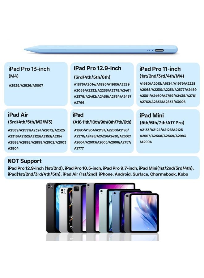 ANYQOO Stylus Pen for iPad (2018-2026), Active Pencil with Fast Charging, Tilt Sensitivity, Palm Rejection, 20H Battery, Magnetic, Compatible with iPad 6-11th, Pro 11/12.9/13, Air 3-M2, Mini 5-7 (A17 Pro) - Image 2
