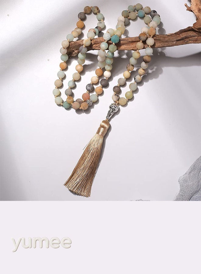 yumee 99 Beads Islamic Tasbih Prayer Beads Necklace – Misbaha Rosary with Allah & Muhammad – Muslim Sibha for Meditation & Worship - Image 4