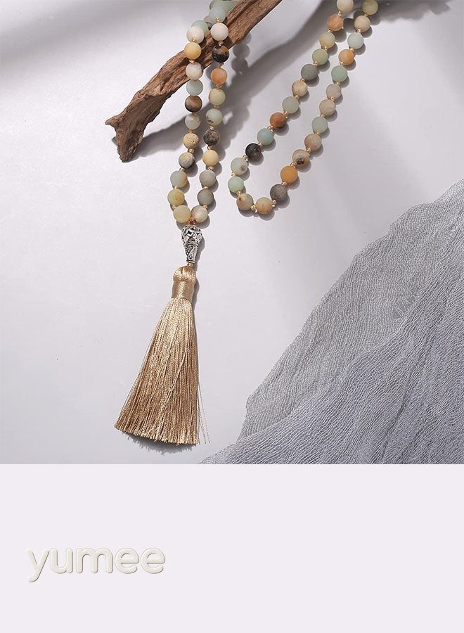 yumee 99 Beads Islamic Tasbih Prayer Beads Necklace – Misbaha Rosary with Allah & Muhammad – Muslim Sibha for Meditation & Worship - Image 5