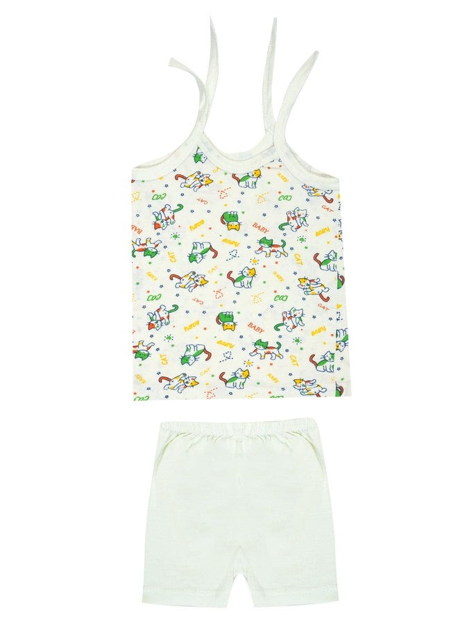 Breezeway Screens BREEZEWAY New Born Baby Boys & Baby Girls Top and Bottom set, Top wear and Panties, All over print jhabla set, soft cotton Dress (0-6 month) (Pack of 5 set) - Image 3
