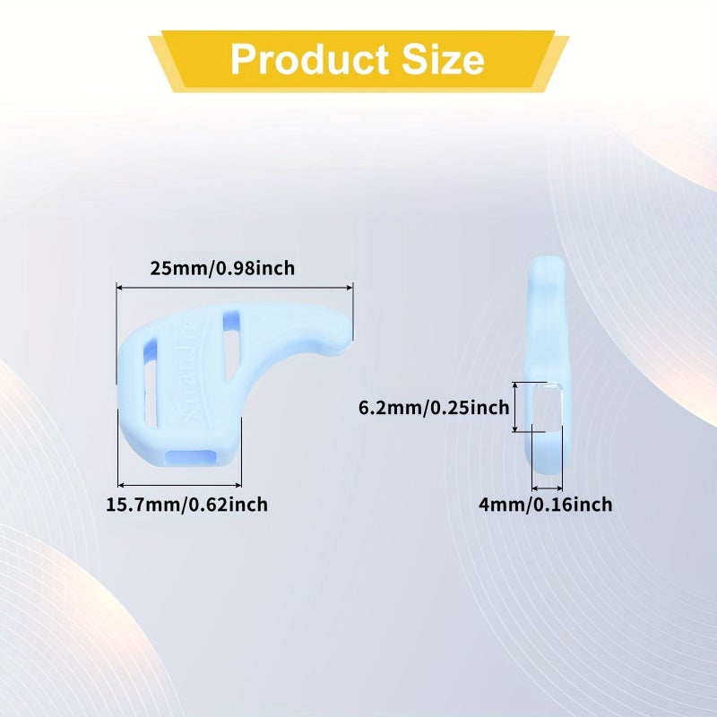 Transparent 2 Pairs Anti Slip Earhooks for Eyeglasses Comfortable Sweatproof Universal - Image 2