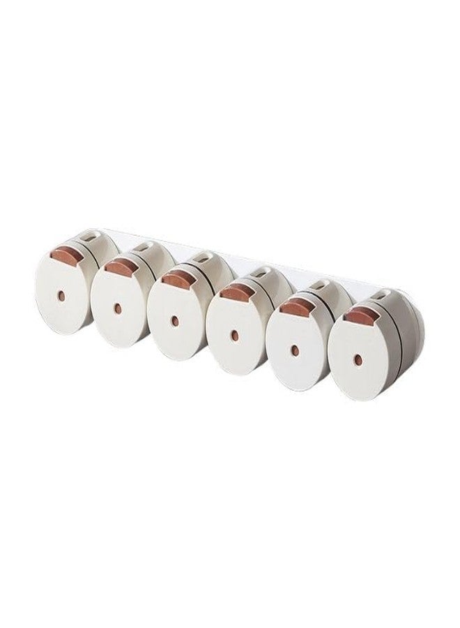 CHIRANSI Wall Mounted Magnetic Spice Rack, Push-Button Spice Jars With Adhesive Strip, Quantitative Seasoning Bottles For Spices And Herbs For Household Kitchen (Pack Of 1) (Spice Rack) - Image 1