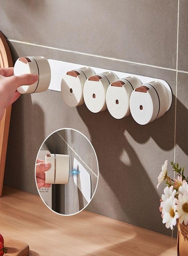 CHIRANSI Wall Mounted Magnetic Spice Rack, Push-Button Spice Jars With Adhesive Strip, Quantitative Seasoning Bottles For Spices And Herbs For Household Kitchen (Pack Of 1) (Spice Rack) - Image 3