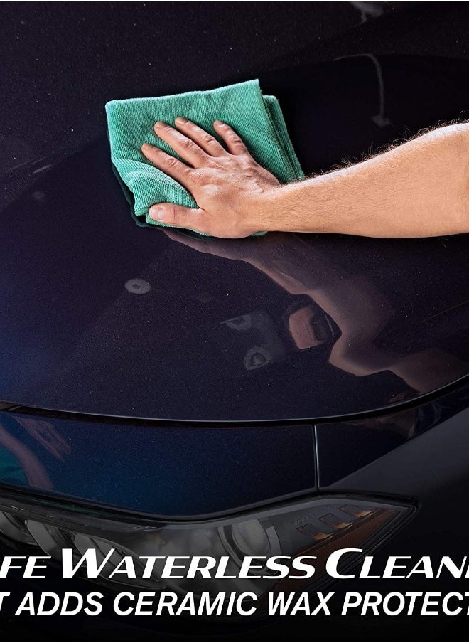 TURTLE Turtle Wax 53413 Hybrid Solutions Ceramic 3-in-1 Detailer, Waterless Wash and Ceramic Wax Detailing Spray, Cleans Shines and Protects Paint Glass and Wheels  - Image 3