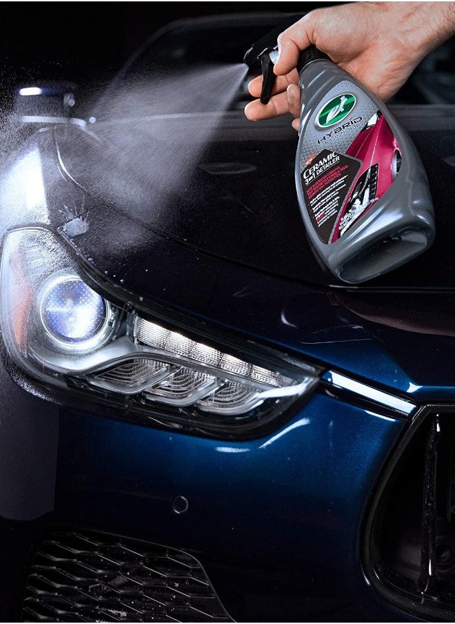TURTLE Turtle Wax 53413 Hybrid Solutions Ceramic 3-in-1 Detailer, Waterless Wash and Ceramic Wax Detailing Spray, Cleans Shines and Protects Paint Glass and Wheels  - Image 2