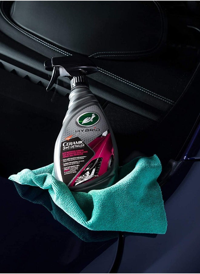 TURTLE Turtle Wax 53413 Hybrid Solutions Ceramic 3-in-1 Detailer, Waterless Wash and Ceramic Wax Detailing Spray, Cleans Shines and Protects Paint Glass and Wheels  - Image 5
