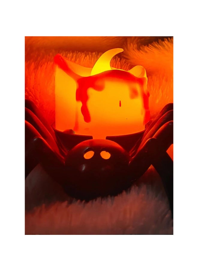 Loquat Spider Nightlight Candle Atmosphere Funny LED Lights Pumpkin Lights Luminous Ornaments Decoration Props-Color:Pumpkin Lamp Type A-funny - Image 2