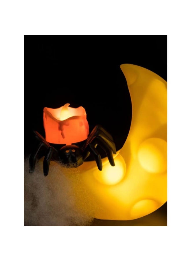 Loquat Spider Nightlight Candle Atmosphere Funny LED Lights Pumpkin Lights Luminous Ornaments Decoration Props-Color:Pumpkin Lamp Type A-funny - Image 3