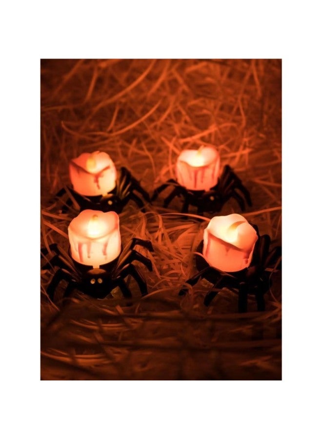 Loquat Spider Nightlight Candle Atmosphere Funny LED Lights Pumpkin Lights Luminous Ornaments Decoration Props-Color:Pumpkin Lamp Type A-funny - Image 5