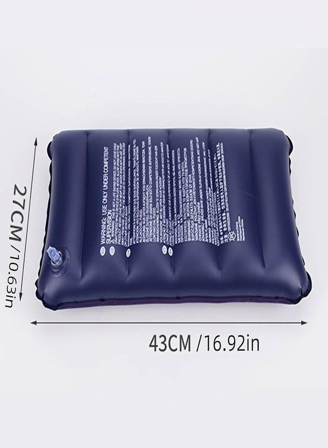 VMZONE Velvet Air Pillow Cushion Sleeping Bag Backpacking Pillow Soft Comfortable Air Inflatable Travel Pillow Tourist Pillow (Blue) (Pack of 2) - Image 3