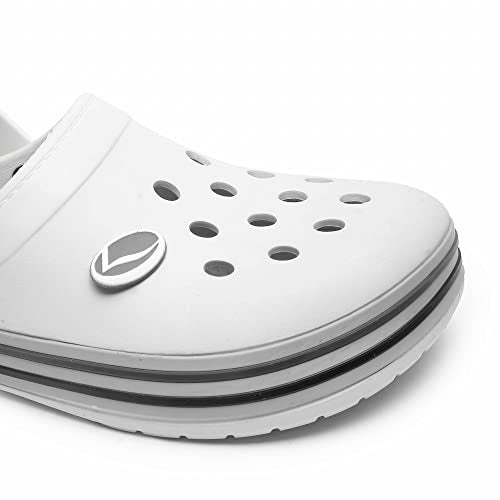 Lancer Mens Foam-Class Light Grey Clog - 8 UK (Foam-Class-W.Gry-8) - Image 2