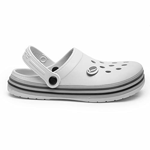 Lancer Mens Foam-Class Light Grey Clog - 8 UK (Foam-Class-W.Gry-8) - Image 3