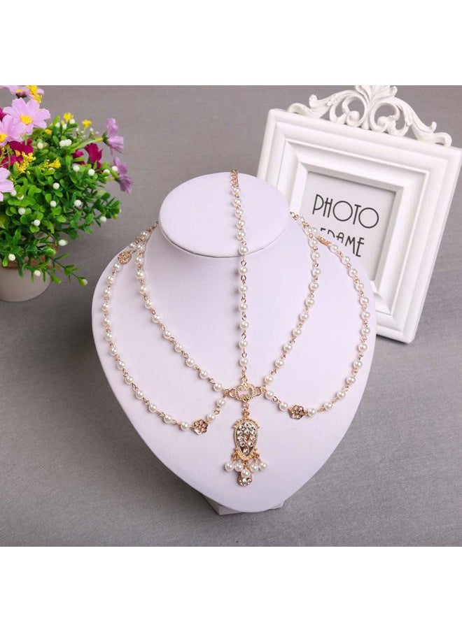 Aimimier - Golden Headband Princess Hair Chain For Little Girls Birthday,Wedding Party Dress Up(Style1) - Image 1