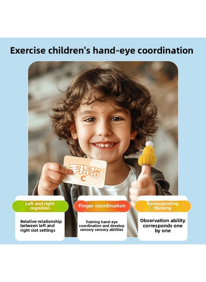 Little Hat Refers To Children's Board Game Puzzle Left And Right Hand Training Color Cognitive Toys Boys And Girls Gift 3-Specifications:Finger Cap  - Image 3