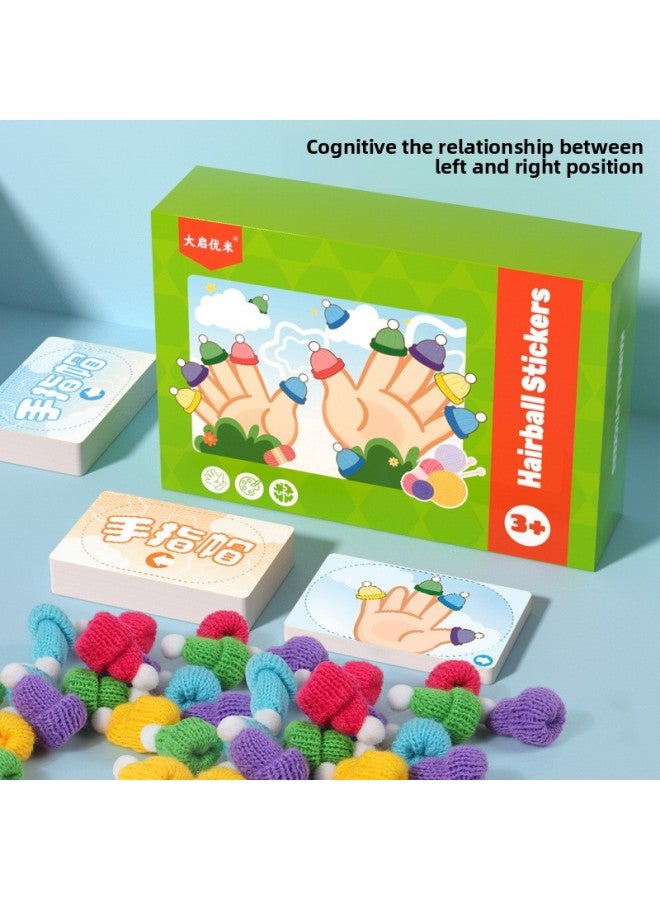 Little Hat Refers To Children's Board Game Puzzle Left And Right Hand Training Color Cognitive Toys Boys And Girls Gift 3-Specifications:Finger Cap  - Image 2