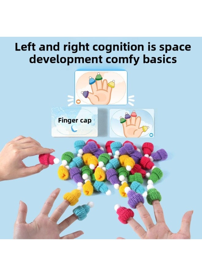 Little Hat Refers To Children's Board Game Puzzle Left And Right Hand Training Color Cognitive Toys Boys And Girls Gift 3-Specifications:Finger Cap  - Image 5