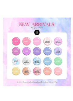 Beetles 24Pcs Gel Nail Polish Set, Summer Pastel Pink Blue Pearl Shimmer Chameleon Purple Green Colors 2024 Spring Summer Gel Polish Kit, 3Pcs Base Gel Top Coat and Double-ended Brush Soak off UV Gel - pzsku/Z9EFC3B1CF20D28C4A93DZ/45/_/1717009841/4cf526c5-270a-42dc-9738-137005581186