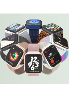 General Compatible with Apple Watch Band Series 9, Ultra 2, SE, Ultra 8 7 6 5 4 3 2 1 38mm 40mm 41mm 42mm 44mm 45mm 49mm Women and Men, Stainless Steel Mesh Loop Magnetic Clasp Replacement for  - Image 5