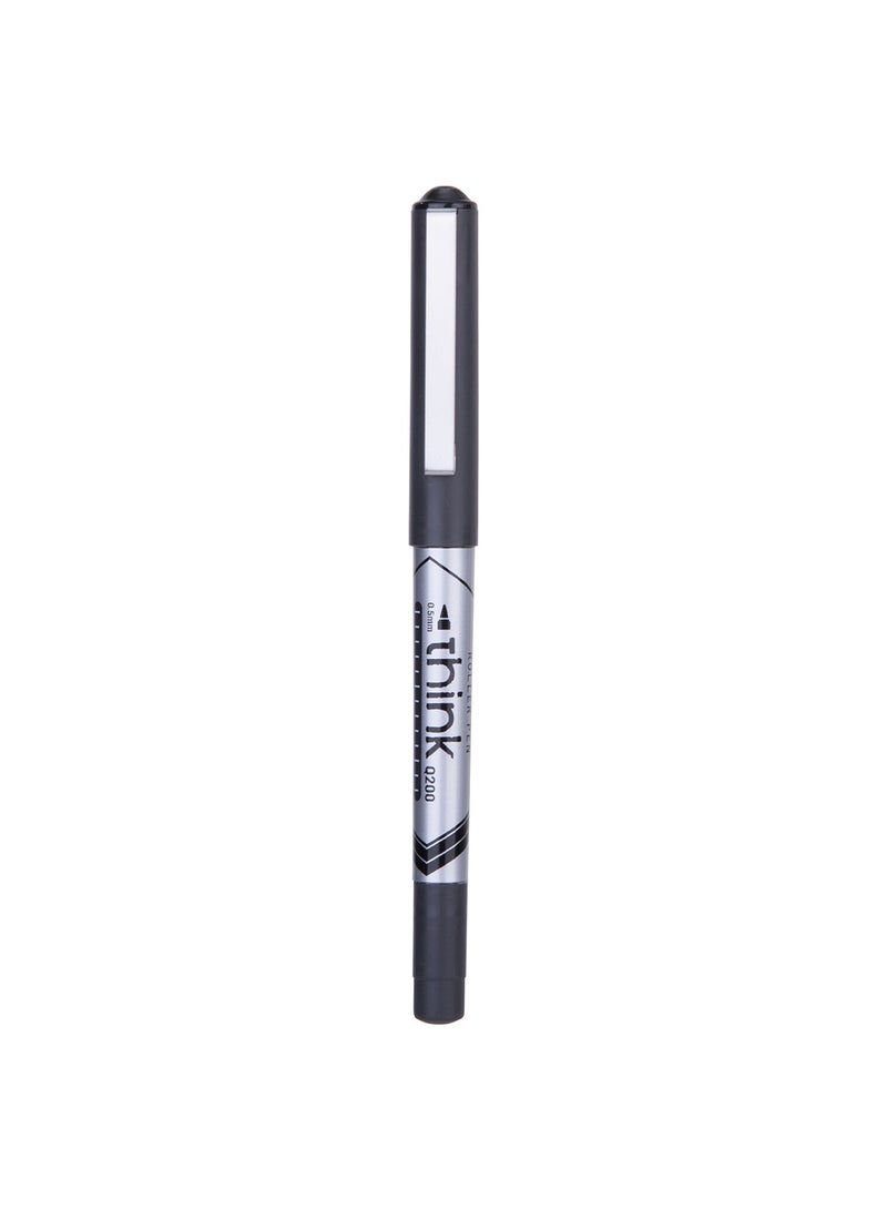 Deli Black Rollerball Pen 0.5mm , Non-Toxic , Smooth Writing for Note Taking , Journaling , Drawing , Pack of 12 Pens  - Image 3