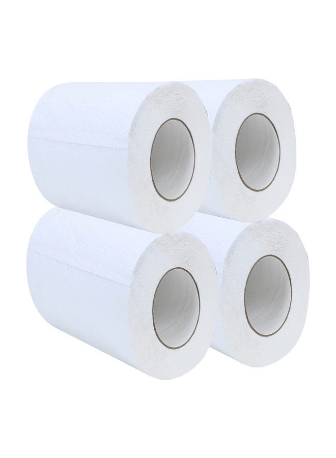 Breeze BRE028 Kitchen Tissue Paper Roll 2-PLY Professional Standard Wipe 100% Natural Virgin Fiber 4 Rolls (White, 150 Pulls Per Roll) - Image 1