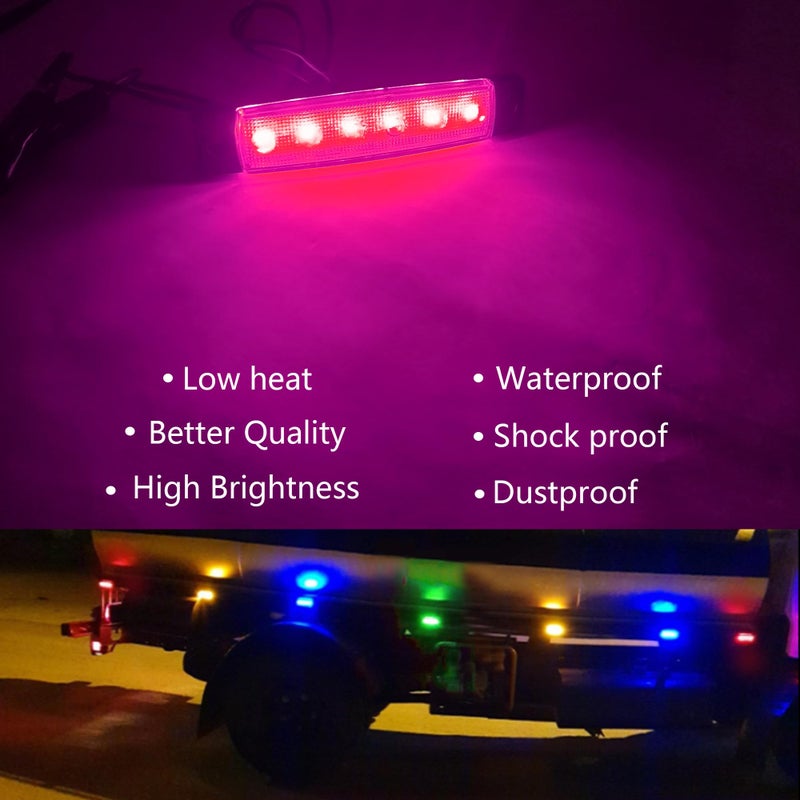 FZSSHYG 10 قطع أضواء شريط LED بنفسجي، مجموعة إضاءة تحت العجلات، أضواء صخور خارجية لسيارات رانجلر، شاحنات، عربات جولف، RV، SUV، الطرق الوعرة - Image 4