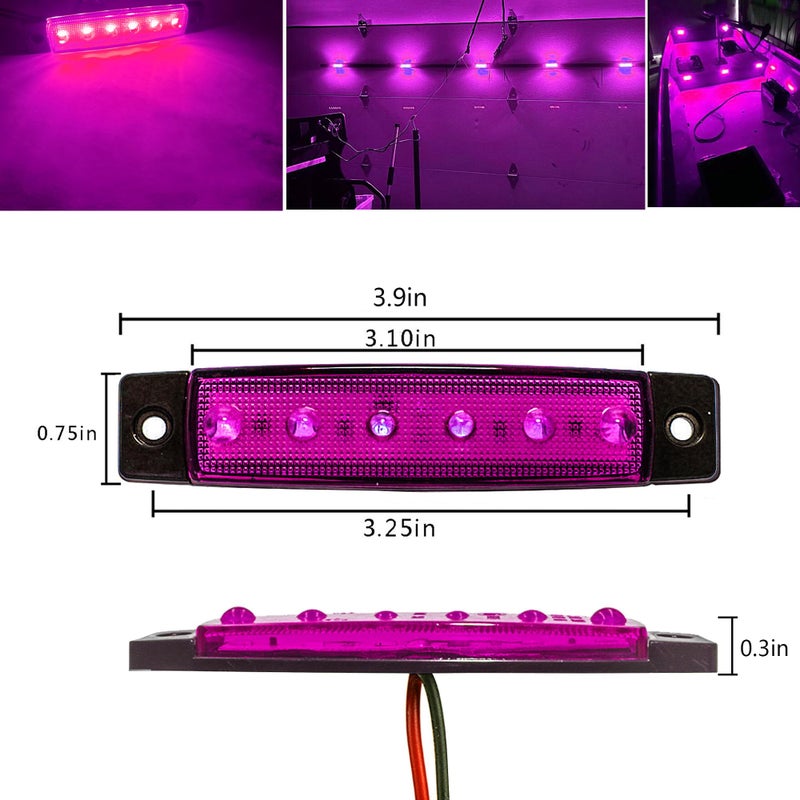 FZSSHYG 10 قطع أضواء شريط LED بنفسجي، مجموعة إضاءة تحت العجلات، أضواء صخور خارجية لسيارات رانجلر، شاحنات، عربات جولف، RV، SUV، الطرق الوعرة - Image 5