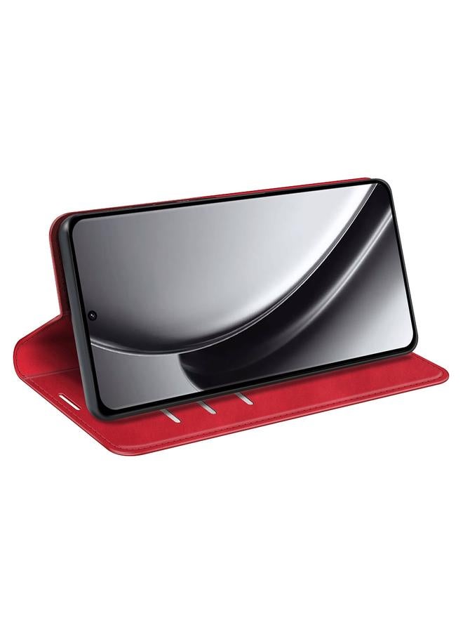 S-TOP Case For Realme GT 6 5G Retro-skin Magnetic Suction Leather Phone Case - Image 5