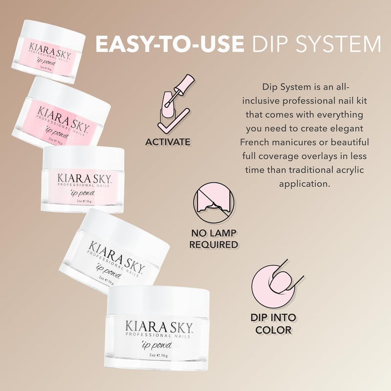 Kiara Sky Dip Powder French Manicure Kit | Full Size | Easy-To-Use Powder Manicure - Image 3