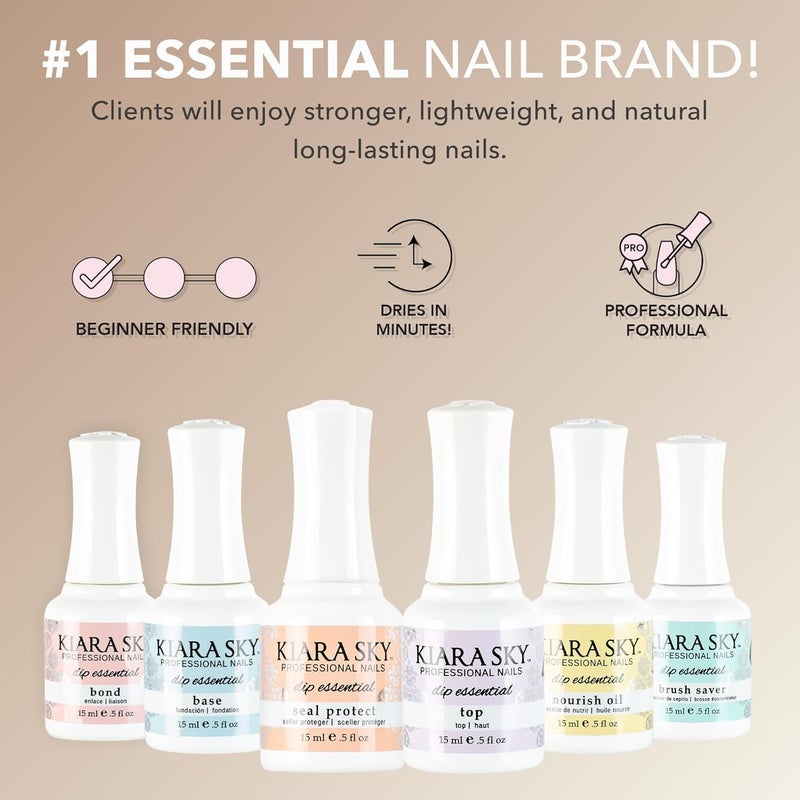 Kiara Sky Dip Powder French Manicure Kit | Full Size | Easy-To-Use Powder Manicure - Image 2