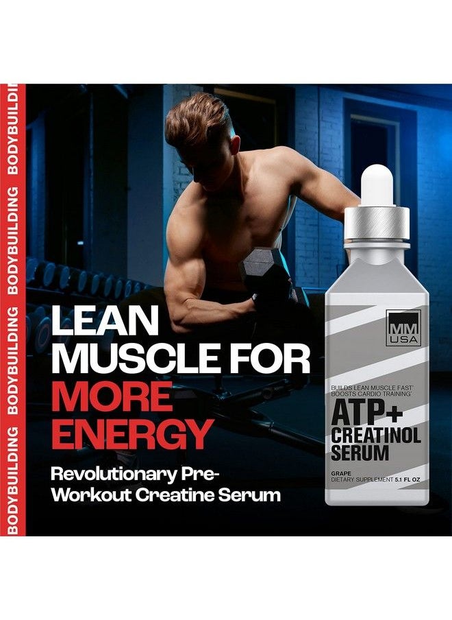 MMUSA - Pre Workout Creatine For Men. Atp Energy Lean Muscle Mass Strength + Endurance. Amino Acids Vitamins Atp Fuel. Delays Lactic Acids. Boosts Fitness Stamina & Recovery. Glucosamine For Joints. - Image 1