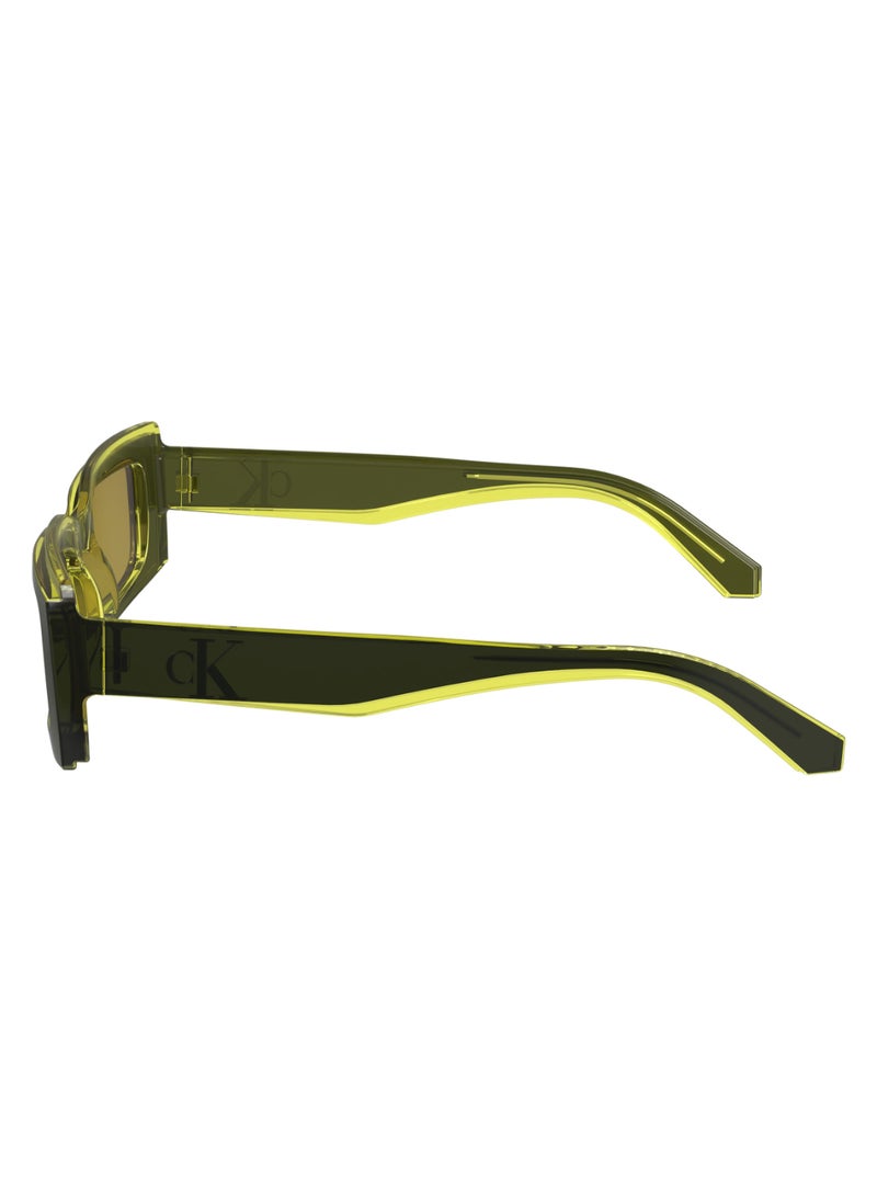 Calvin Klein Jeans FULL RIM BIO INJ-G820 INJECTED CALVIN KLEIN JEANS SUN CKJ24604S 5318 (051) GREY/YELLOW - Image 4