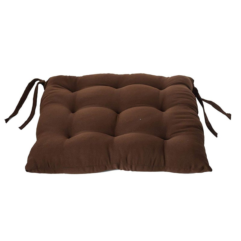 HANUMANT Microfiber Chair Cushion Seat Pad with Ties Use for Home Chair Bookstore Library Cafe Car Office 40X40cm 40CM40CM Brown 5 - Image 5