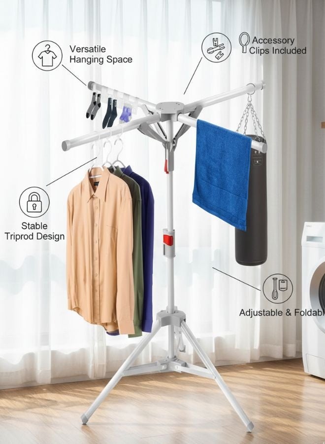 ZEESQUARE Indoor & Outdoor Cloth Drying Stand – Heavy Duty Foldable Clothes Hanger Rack - Image 2