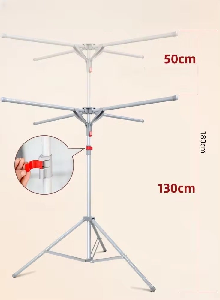 ZEESQUARE Clothes Drying Rack adjustable Stand for Garments rack Adjustable and Foldable Laundry Drying Rack  - Image 5