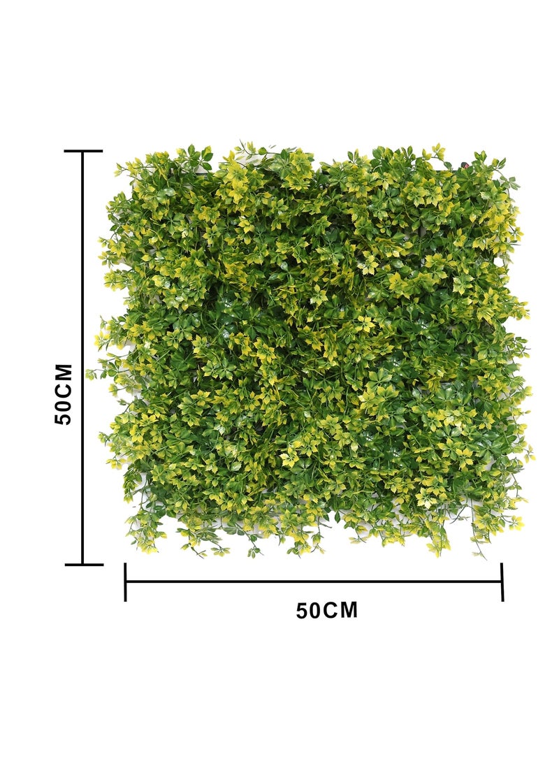 AAVANA GREENS AAVANA GREENS Artificial Wall Grass for Home Office Decoration1 pcs50 x 50 x 5 cmVertical Garden Wall PanelIndoor and Outdoor UseWall Grass for Home DecorationGrass Mat for Wall Green Yellow  - Image 4