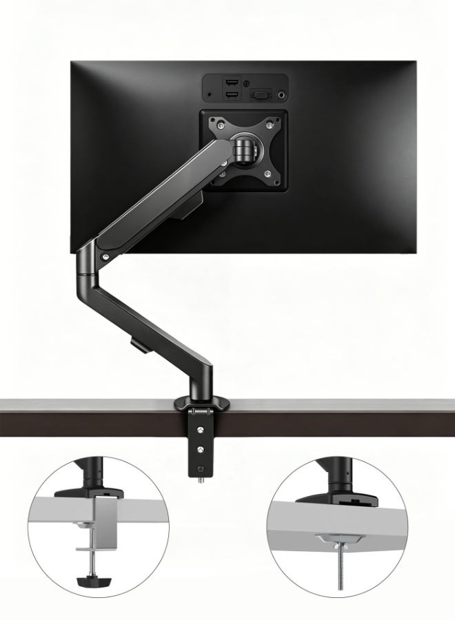 ANYOUI Monitor Desk Mount Single Arm Stand, Full Motion Monitor Arm (Holds up to 2-9kG) with Gas Spring for 17 to 30 Inch LCD LED Computer Monitor - Image 1