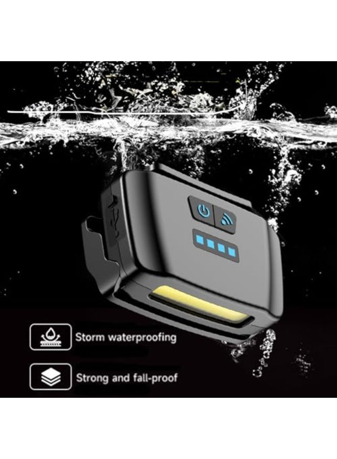 Motion Sensor Headlamp with Mosquito Repellent Red Light, Rechargeable Ultra-Light 52g LED Headlamp for Camping Fishing, USB C Waterproof 250LM, Adjustable Headband - Image 3