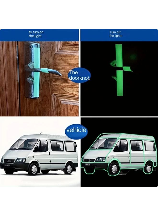 Blue Glow in The Dark Tape Self Adhesive Waterproof UV Resistant for Stairs Walls Outdoor Decor - Image 4