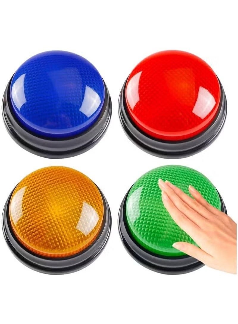Bukela 4 Pack Game Show Buzzers Answer Buzzers for Classroom Interactive Game Buzzer Great for Trivia Games and Family Games for Kids Ages 4-10 - Image 1