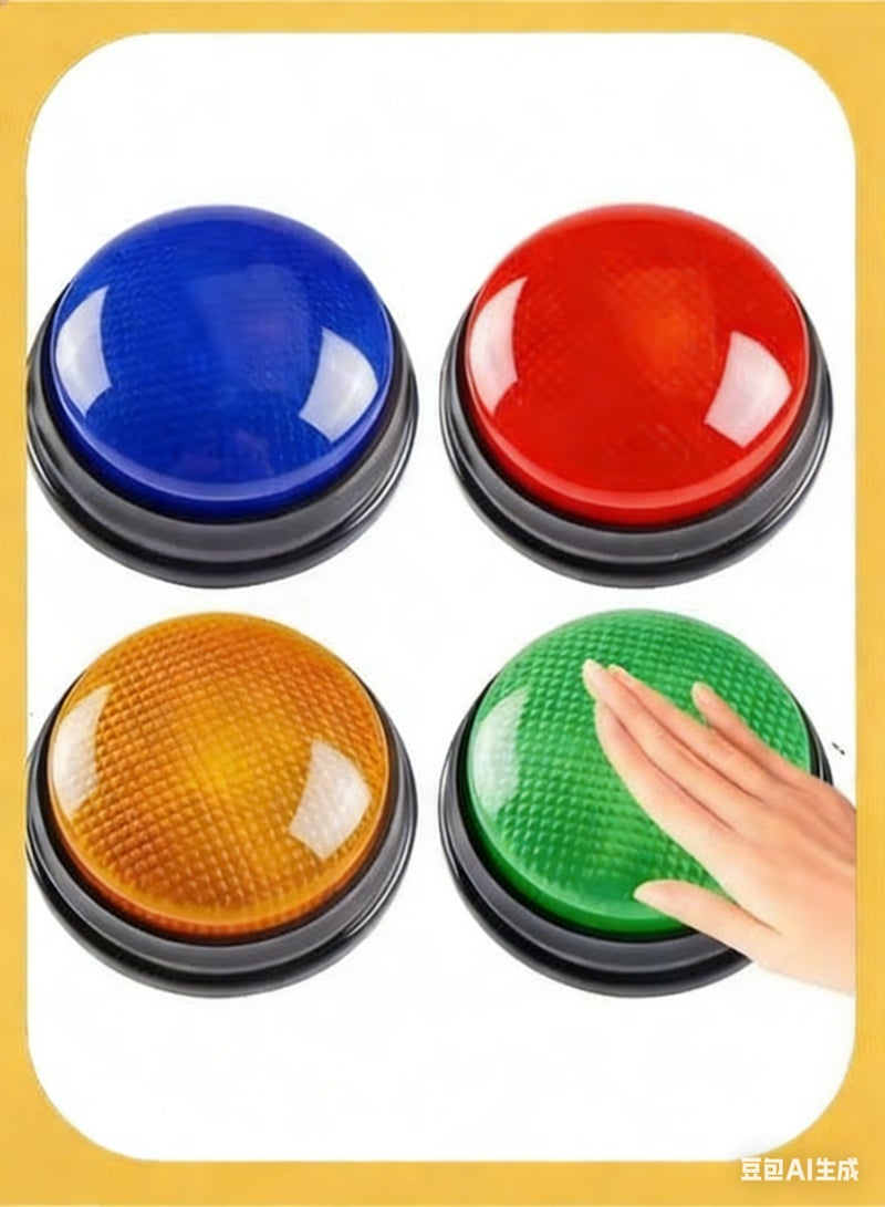 Bukela 4 Pack Games Show Buzzers Answer Buzzers for Classroom Interactive Game Buzzer Great for Trivia Games and Family Games for Kids Ages 4-10 - Image 1