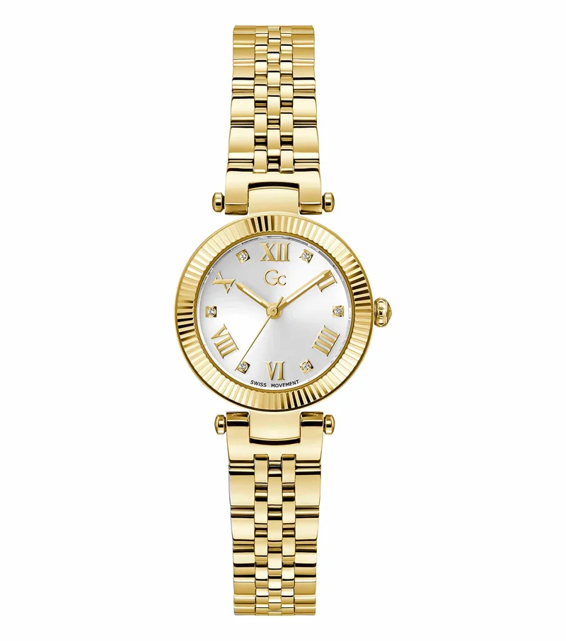 Gc Women Flair Quartz Watch 28Mm With Gold Strap With Gold Strap