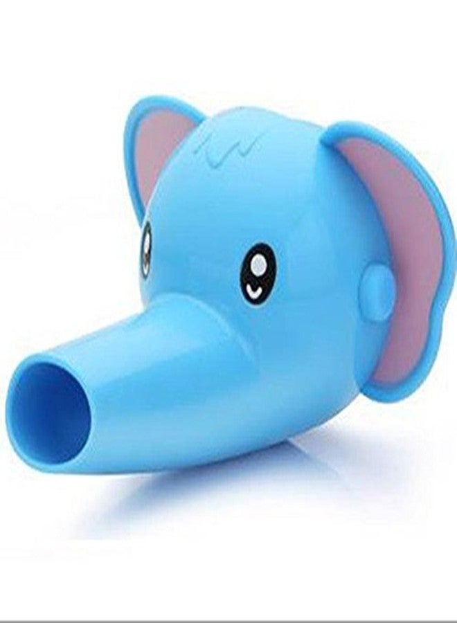 Divik Elephant Water Tap Plastic and Silicone Elephant Water Tap Holder Faucet Extender for Kitchen Bathroom ( Colour - Blue ) - Image 1
