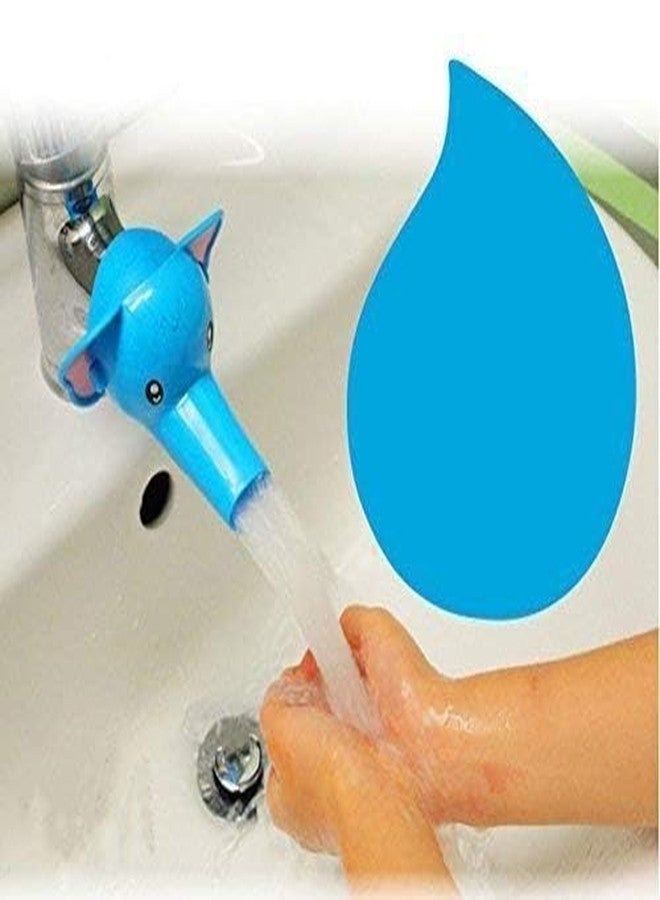 Divik Elephant Water Tap Plastic and Silicone Elephant Water Tap Holder Faucet Extender for Kitchen Bathroom ( Colour - Blue ) - Image 2