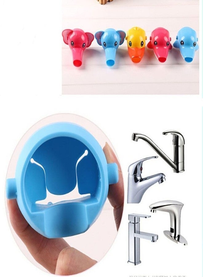 Divik Elephant Water Tap Plastic and Silicone Elephant Water Tap Holder Faucet Extender for Kitchen Bathroom ( Colour - Blue ) - Image 5